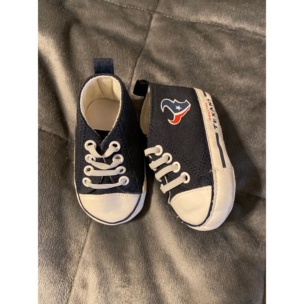 NFL Houston Texans Baby Crib Shoes Navy Blue Soft Sole Pre-Walker Sneakers
0617